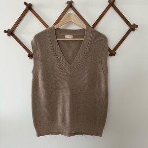 Altar'd State Tan Sleeveless Sweater